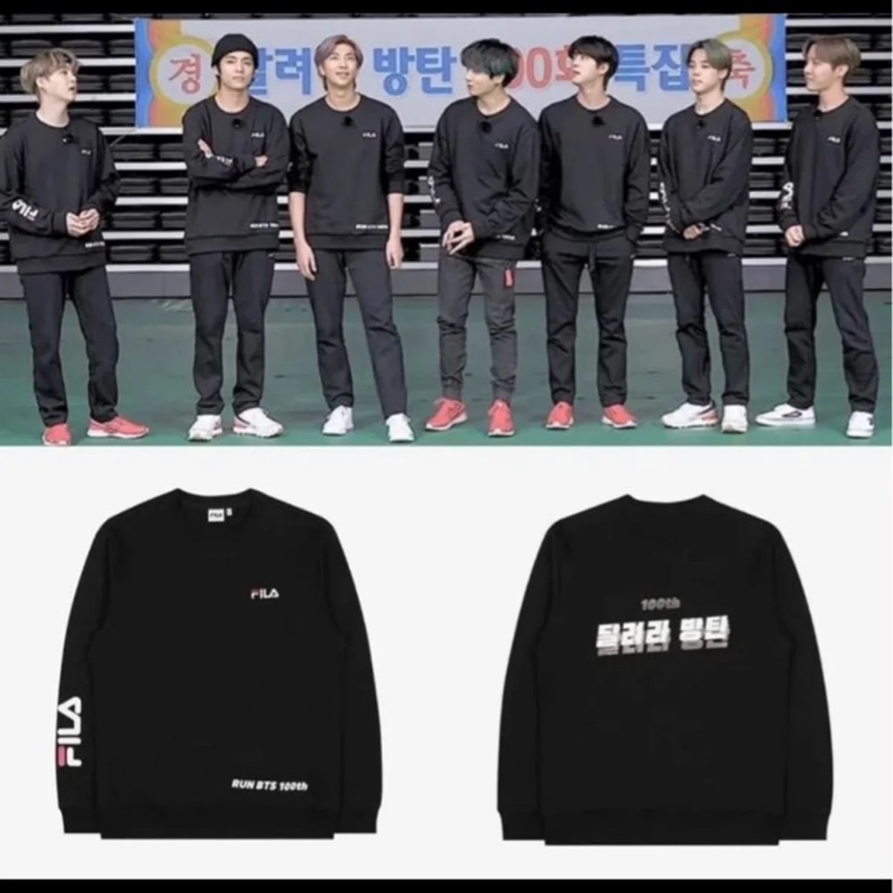 Run BTS 100th Episode FILA Sweatshirt
